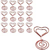 12pcs Soportes para Números de Mesa Forma de Corazón Soporte de Foto Soporte Metal Soporte para Tarjetas de Nombre…
